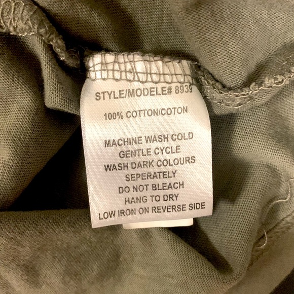 Olive Green Semi-Casual Top -M/M - Picture 4 of 5